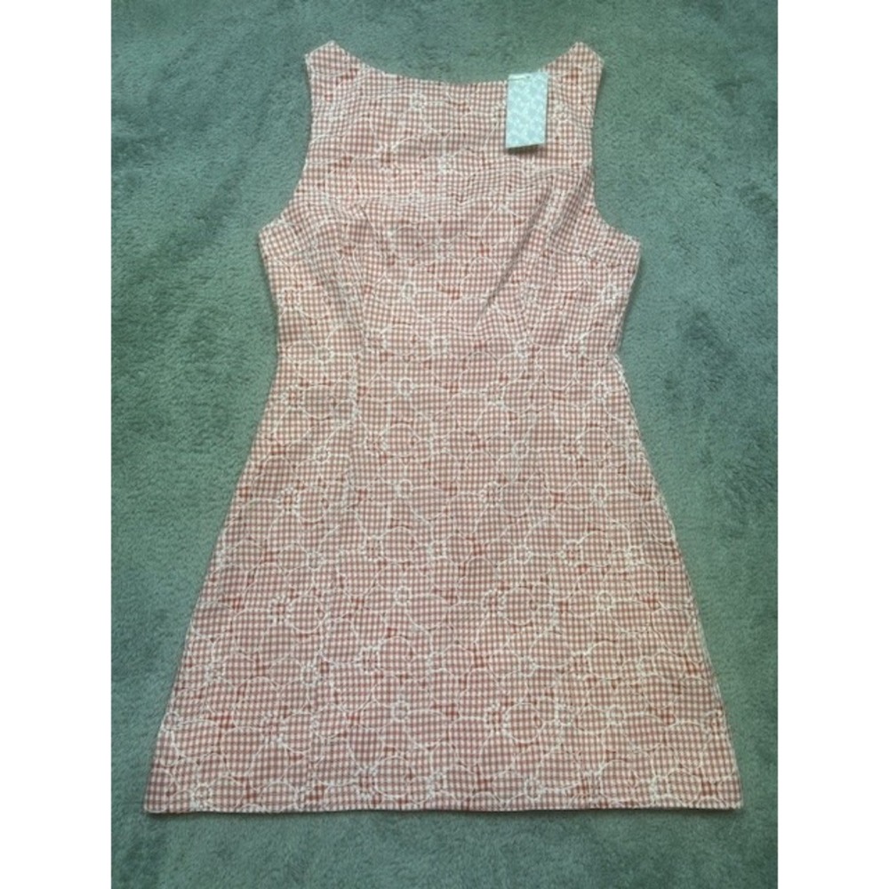 Savannah Taylor Dress Women's M Red White Floral Print Mini Sleeveless NEW